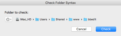check folder syntax